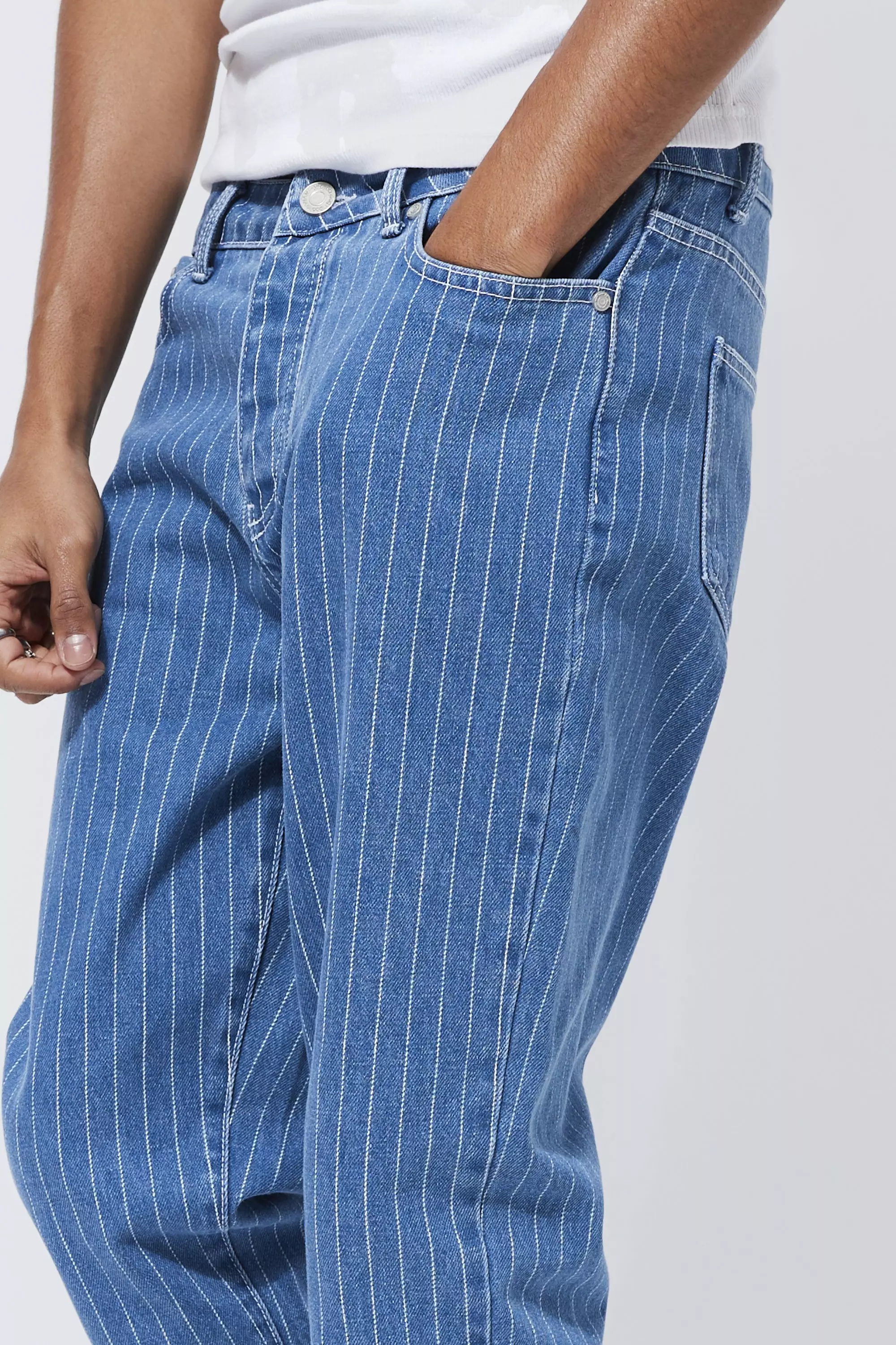 Pinstripe hot sale mens jeans